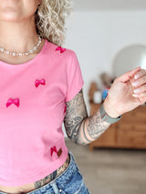 SUE|SHIRT|Schleife|pink