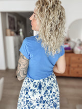 SUE|SHIRT|Schleife|blue