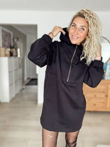 URBAN|HOODIEKLEID|schwarz